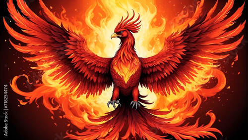 phoenix bird in fire