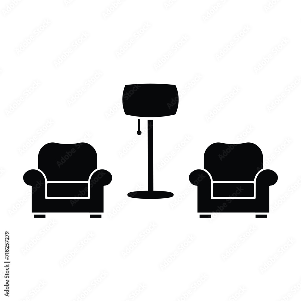 Hotel lounge vector icon. Filled flat sign for mobile concept and web design. listening corner armchair and nightstand with lamp icon. Symbol, logo illustration. Vector graphics Hotel lounge vector icon. Filled flat sign for mobile concept and web design. listening corner armchair and nightstand with lamp icon. Symbol, logo illustration. Vector graphics