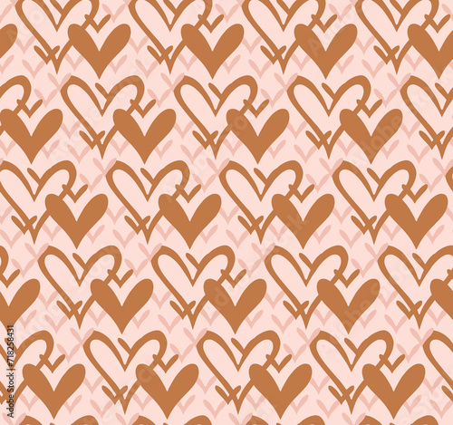 Valentines day Heart Graphic Seamless Repeat Print Vector Design