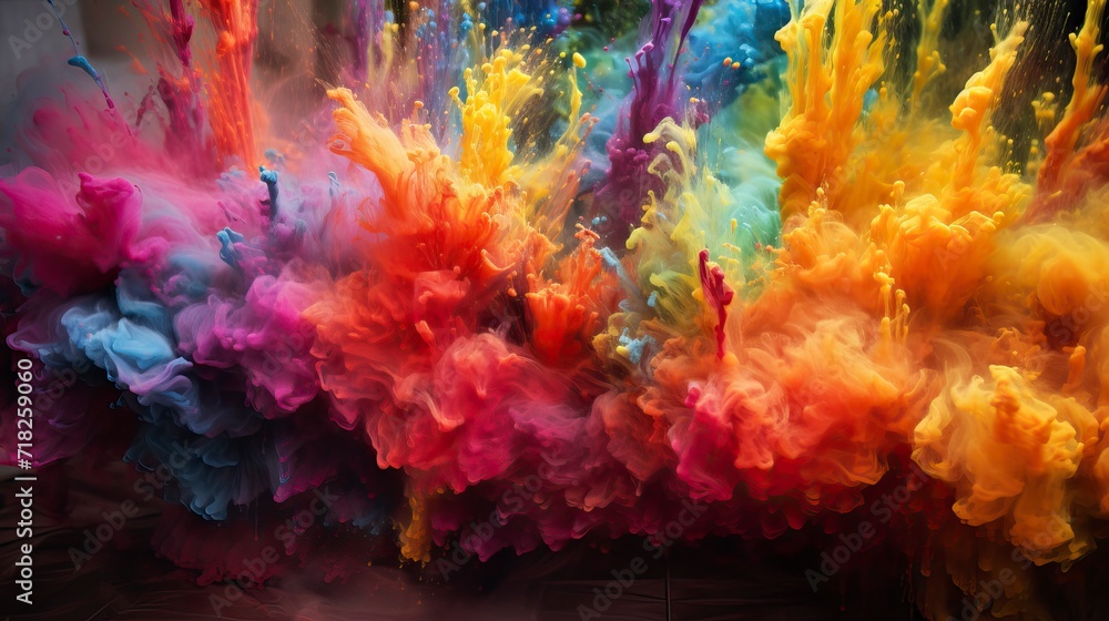 Splashes of paint for Holi in nature
Splashes of paint for Holi in nature