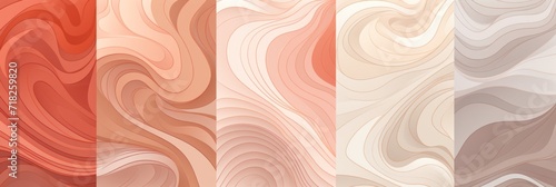 Organic patterns, Coral reefs patterns, white and beige, vector image photo