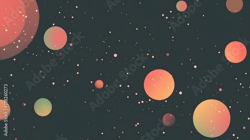 Abstract Colorful Gradient Circles in Cosmic Vector Style