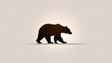 vector illustration logo bear silhouette
