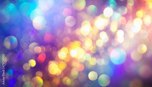 abstract blurred color light spots lens glass or crystals flare bokeh