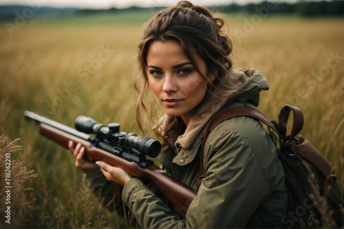 woman with rifle