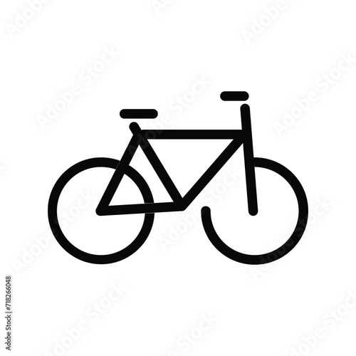 Bicycle vector icon. Isolated bike sign emoji, transport sport design.