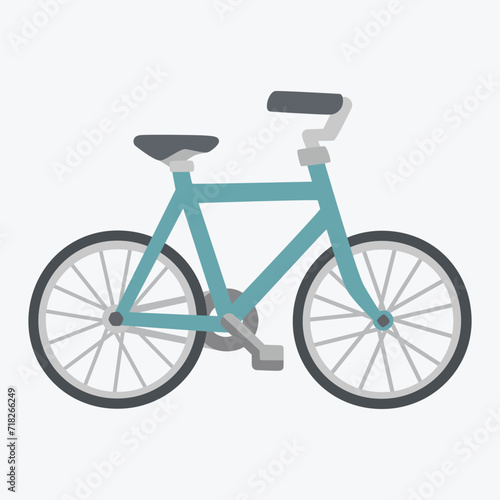 Bicycle vector icon. Isolated bike sign emoji, transport sport design.