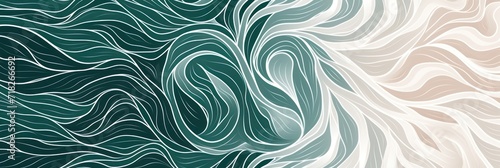 Organic patterns  Coral reefs patterns  white and forest green  vector image