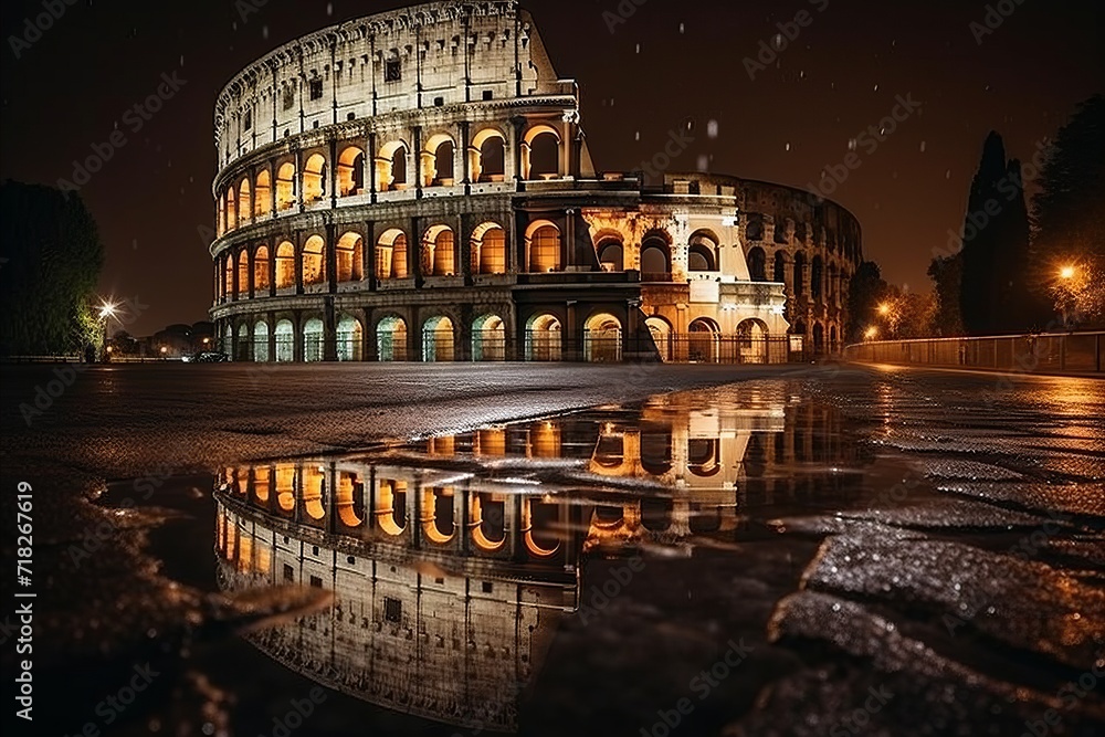The iconic Colosseum of Rome, Italy - a symbol of ancient history and architectural beauty