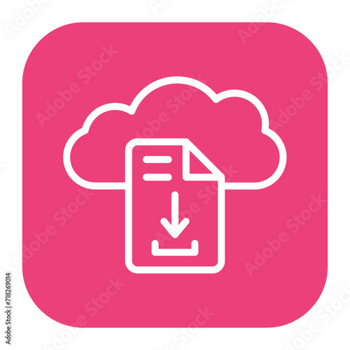 Download File on Cloud Icon of Work from Home iconset.