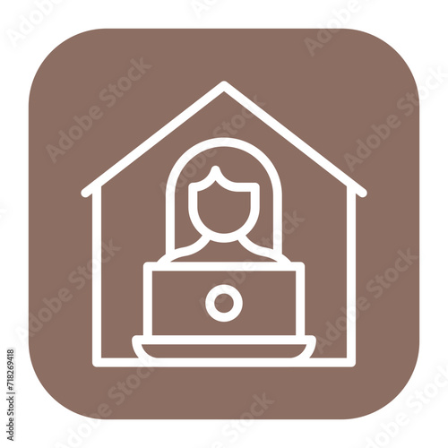 Women Working at Home Icon of Work from Home iconset.