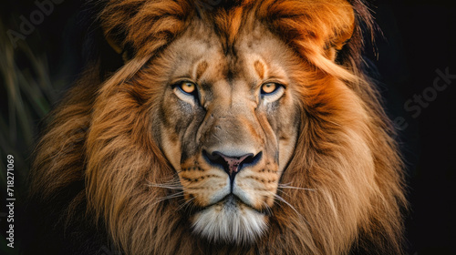 Regal Lion with Intense Gaze © romanets_v