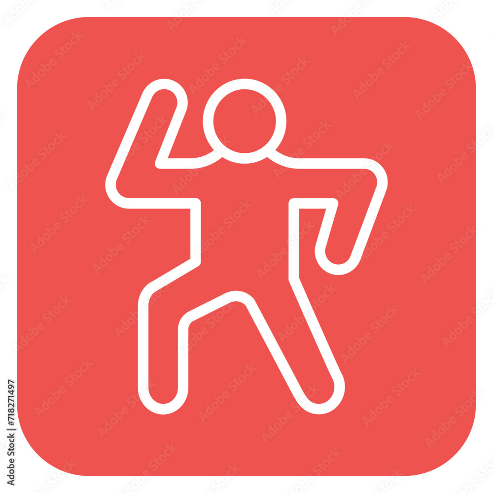 Fototapeta premium Stretching Icon of Housekeeping iconset.