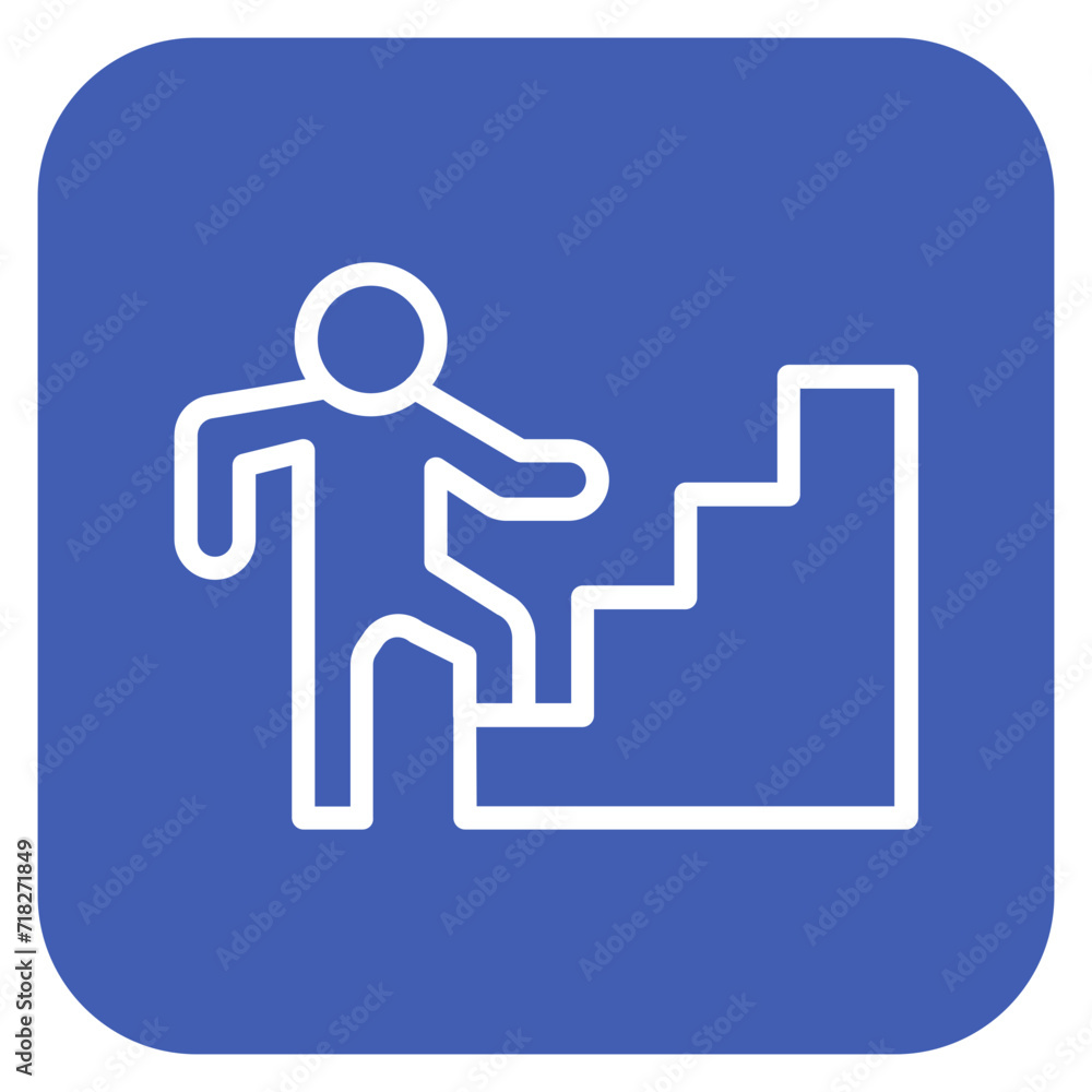 Person Climbing Stairs Icon of Physical Fitness iconset. Person Climbing Stairs Icon of Physical Fitness iconset.