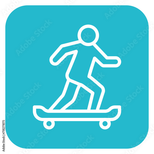 Skateboarding Icon of Physical Fitness iconset.
