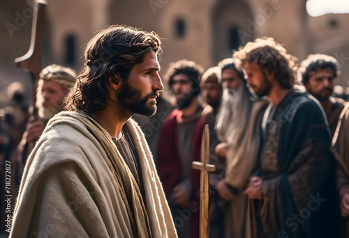 Canvastavla The trial of Jesus before Pontius Pilate