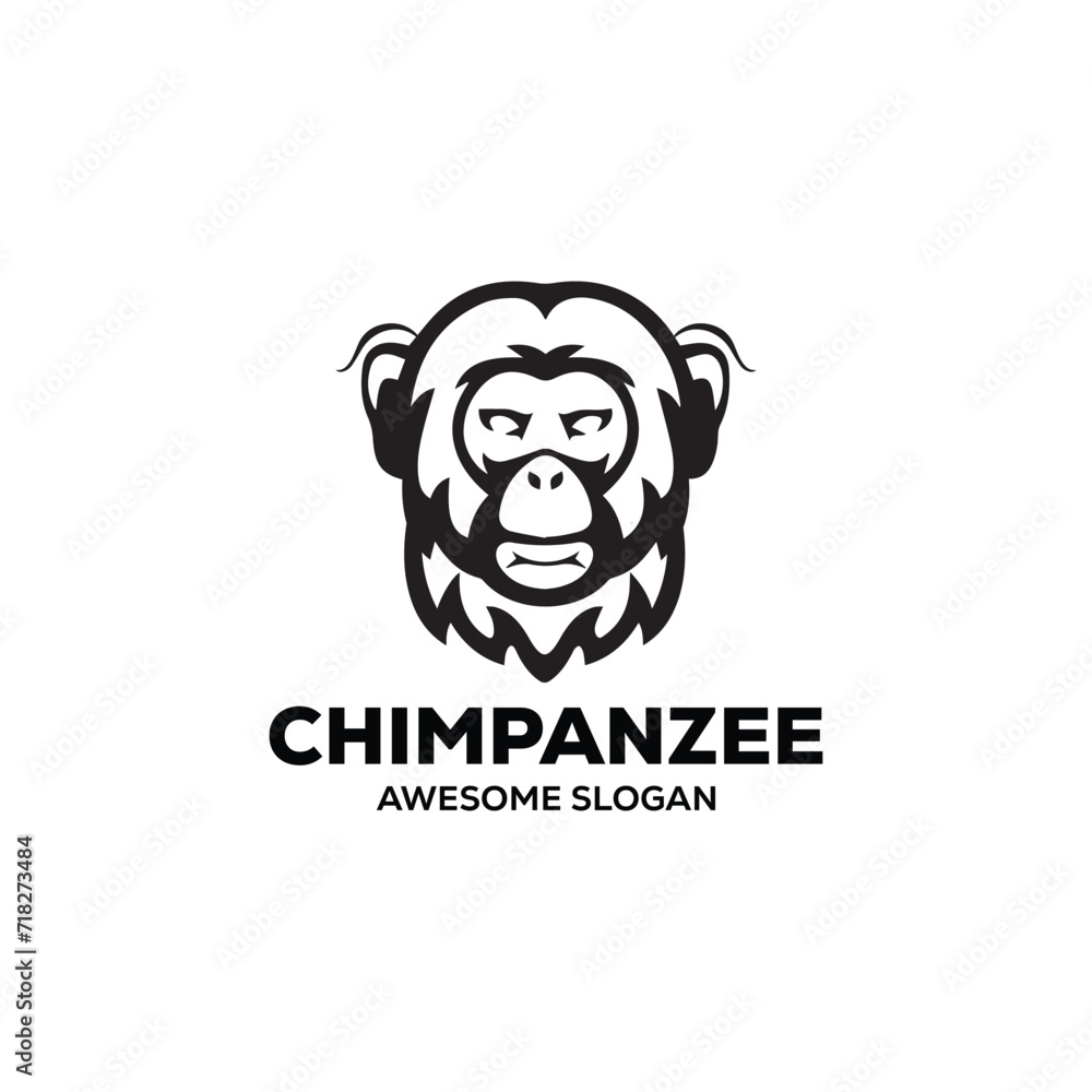 vector monkey simple mascot logo design illustration vector monkey simple mascot logo design illustration