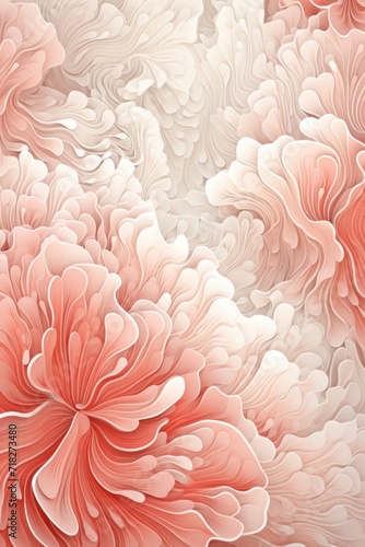 Coral reefs patterns, white and orchid © Adele