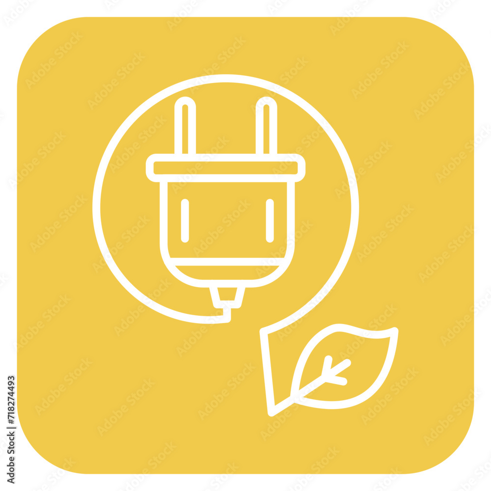 Eco Power Socket Icon of Sustainable Energy iconset. Eco Power Socket Icon of Sustainable Energy iconset.