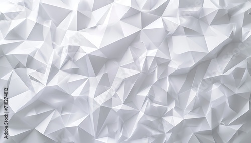 Abstract White-Colored Triangular Pattern Wall