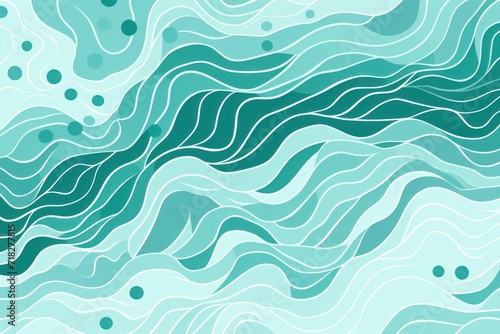 Coral reefs pattern white and teal