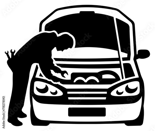 Auto mechanic repairing SVG, Automotive Mechanic SVG, Car Service SVG, Car SVG, Car Repair SVG, Auto Repair SVG