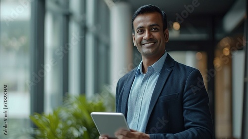 businessman using tablet in office