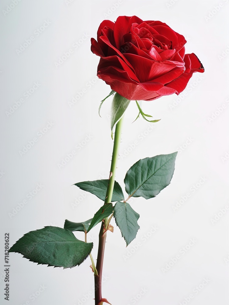 Isolated Red Flower on White Background Isolated Red Flower on White Background