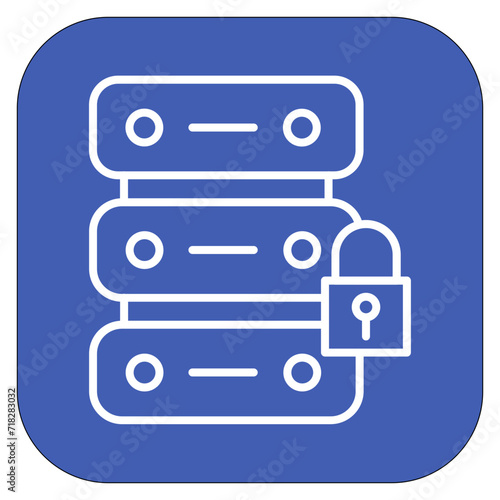 Server Locked Icon of Cyber Security iconset.