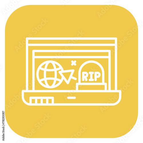 Website Dead Icon of Cyber Security iconset.