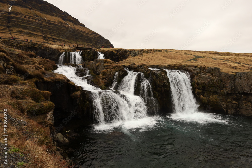 Kirkjufellsfossar is a waterfall in West Iceland on the Snæfellsnes peninsula Kirkjufellsfossar is a waterfall in West Iceland on the Snæfellsnes peninsula