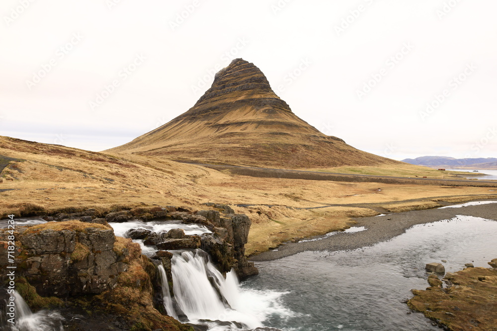 Kirkjufellsfossar is a waterfall in West Iceland on the Snæfellsnes peninsula