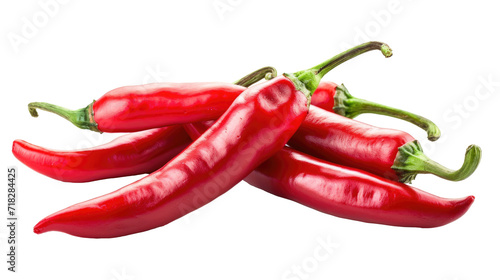 red chili or chilli cayenne pepper isolated on transparent  background