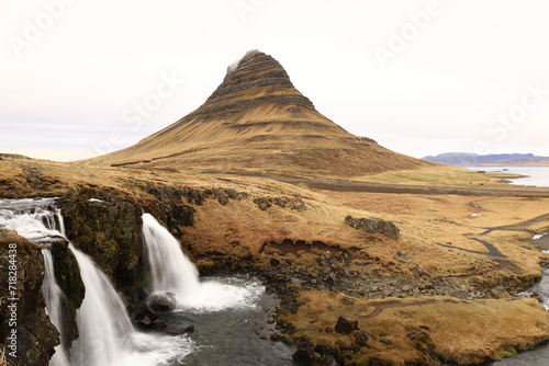Kirkjufellsfossar is a waterfall in West Iceland on the Snæfellsnes peninsula