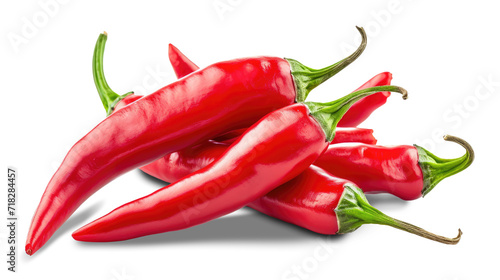 red chili or chilli cayenne pepper isolated on transparent background