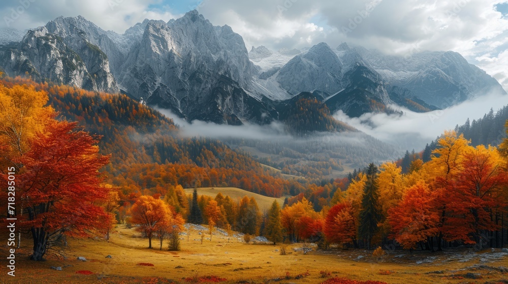 Autumn Mountains Landscape Generative AI
