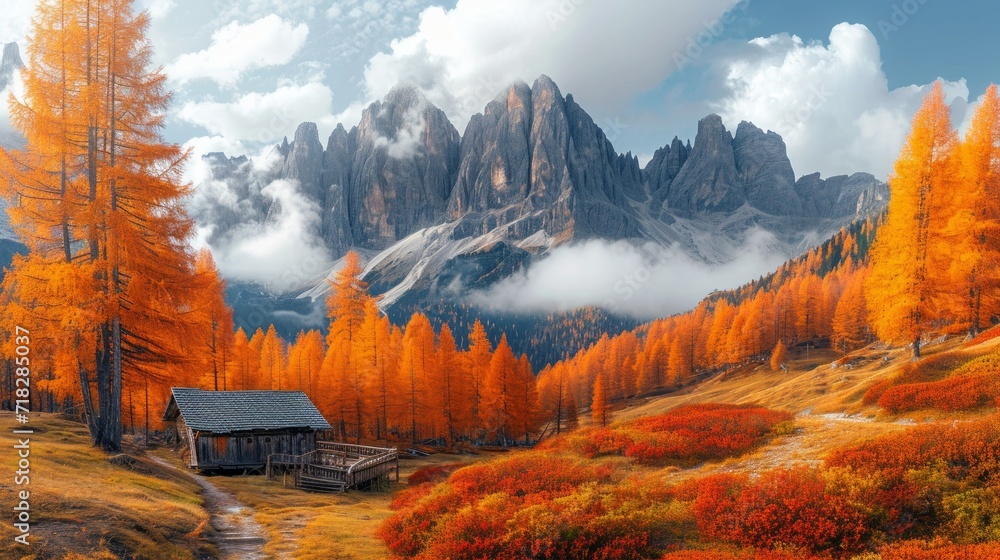 Autumn Mountains Landscape Generative AI Autumn Mountains Landscape Generative AI