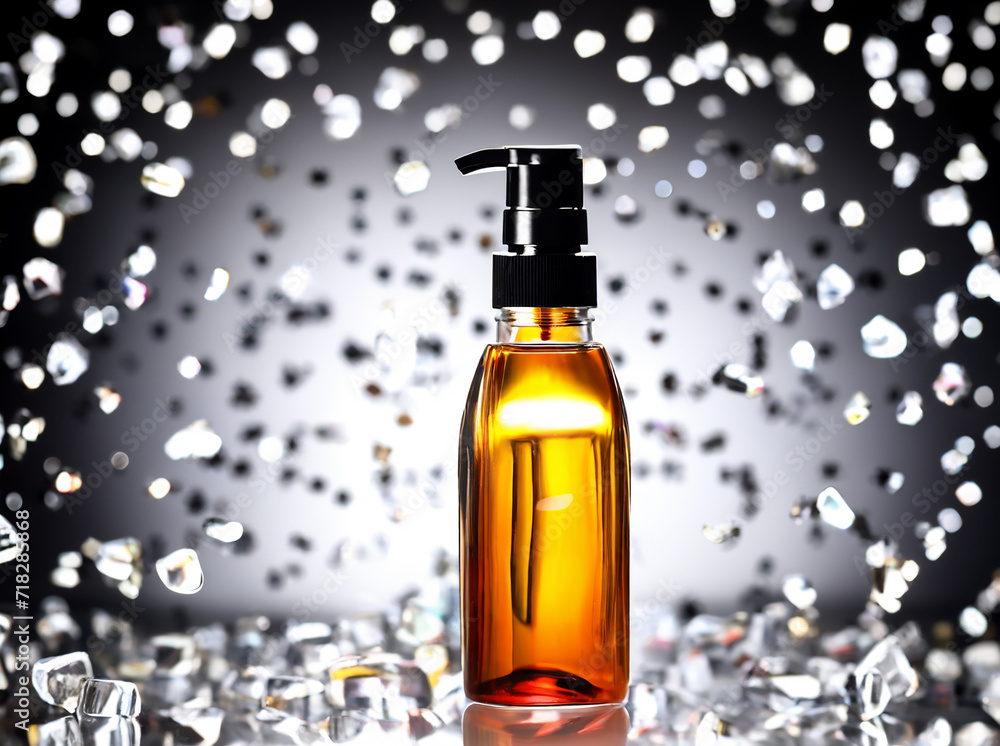 Cosmetic oil bottle background Cosmetic oil bottle background