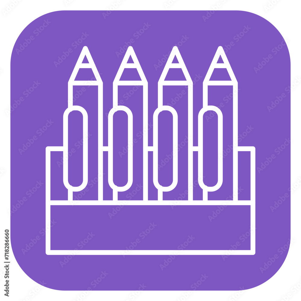 Pencil Crayon Icon of Office Stationery iconset.