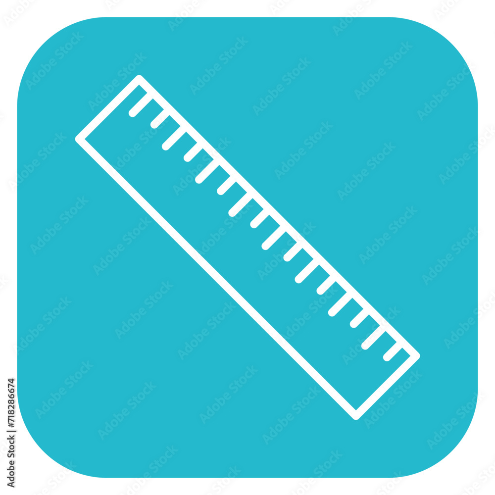 Fototapeta premium Ruler Icon of Office Stationery iconset.