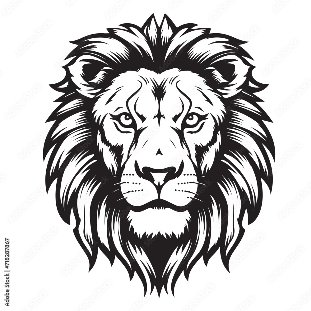 Lion head label