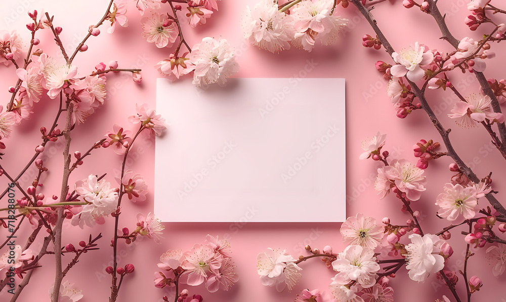 spring plant mockup copy space on colorful flowers on light background. spring flat lay spring plant mockup copy space on colorful flowers on light background. spring flat lay