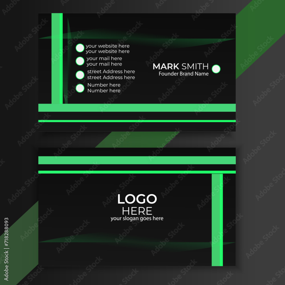 elegant company business card or visiting card design template for company.