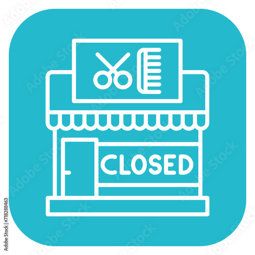 Close Shop Icon of Hair Salon iconset.