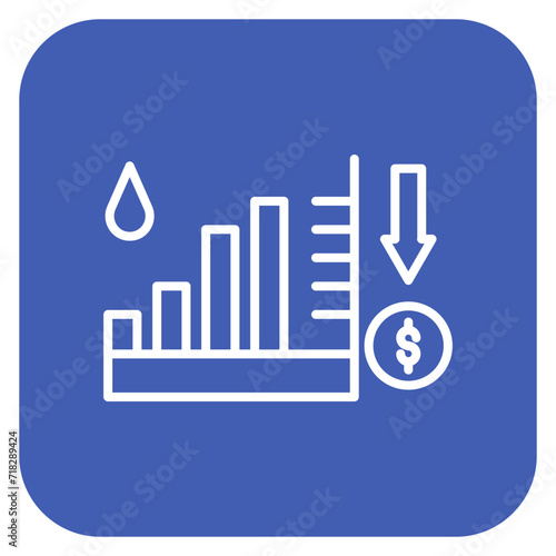 Oil Price Decrease Icon of Petrol Industry iconset.
