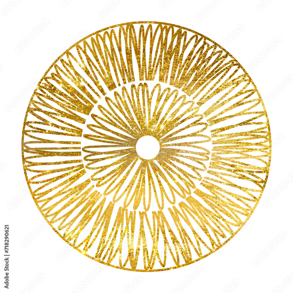 Gold Foil Textured Circle Gold Foil Textured Circle