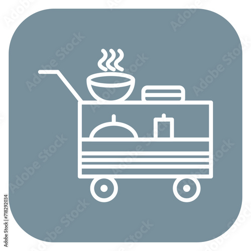 Serving Cart Icon of Restaurant iconset.