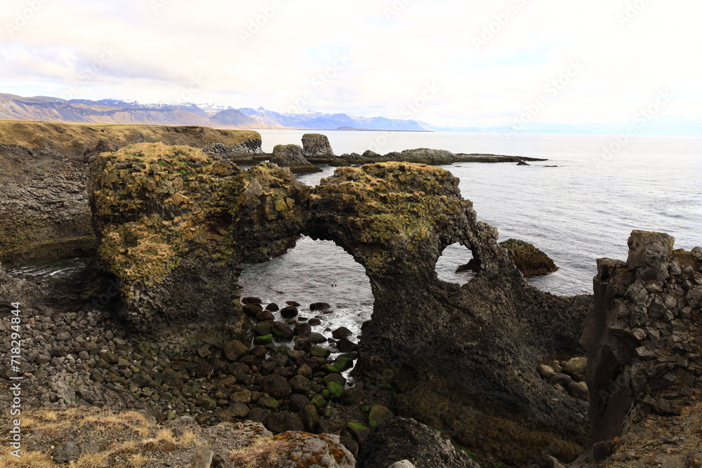 View on the Stone Bridge in the Snæfellsnes Peninsula, Iceland View on the Stone Bridge in the Snæfellsnes Peninsula, Iceland