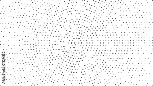 Silver dotted Halftone pattern isolated on transparent background.