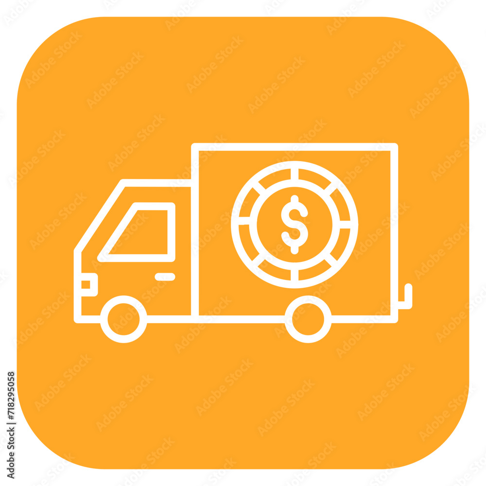 Cash Transfer Vehicle Icon Cash Transfer Vehicle Icon